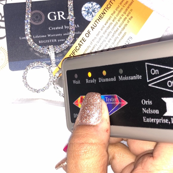 GRA certified VVS D clarity moissanite diamond tennis chain, pass diamond test - Picture 6 of 7